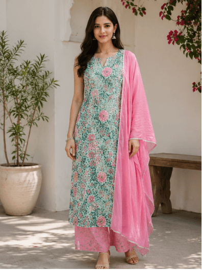Mint Rose Suit Set