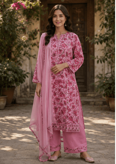 Pink Botanica Suit Set