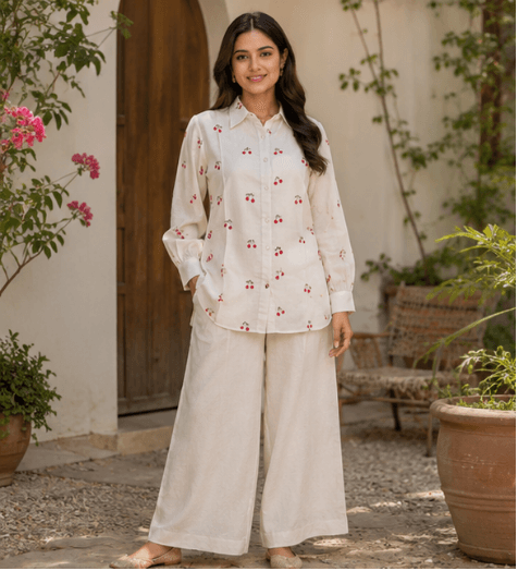 Ivory Cherry Co-ord Set