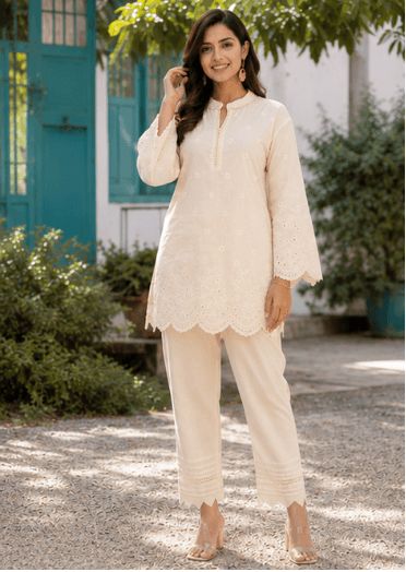 Ivory Cotton Co-ord Set