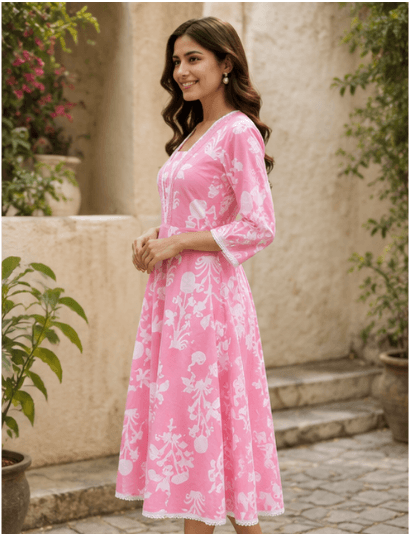 Blush Pink Wrap Dress — view 2