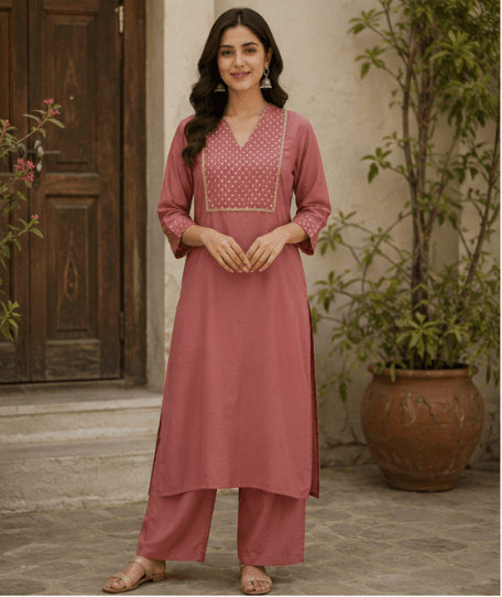 Rosewood Classic Kurta Set — view 2