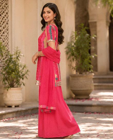 Striped Multicolored Sharara Set — view 2