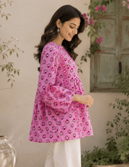 Pink Printed Top