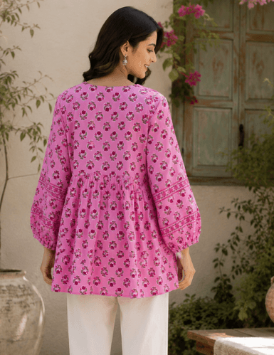 Pink Printed Top