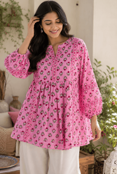 Pink Printed Top