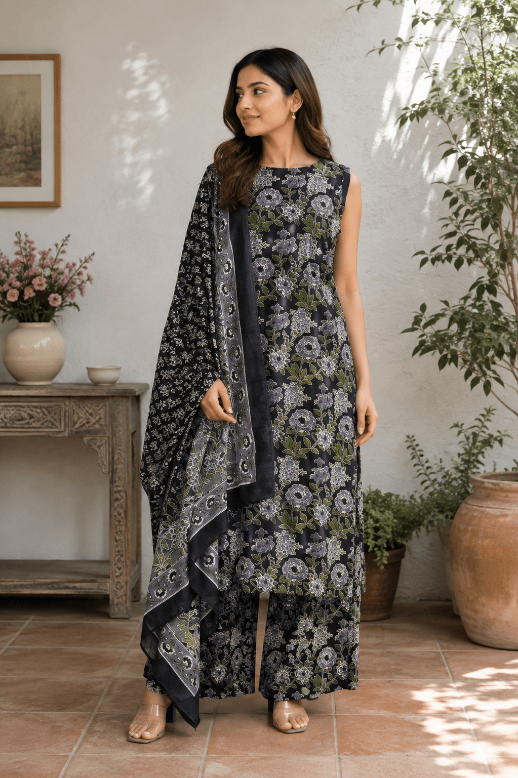 Black Jasmine Suit Set