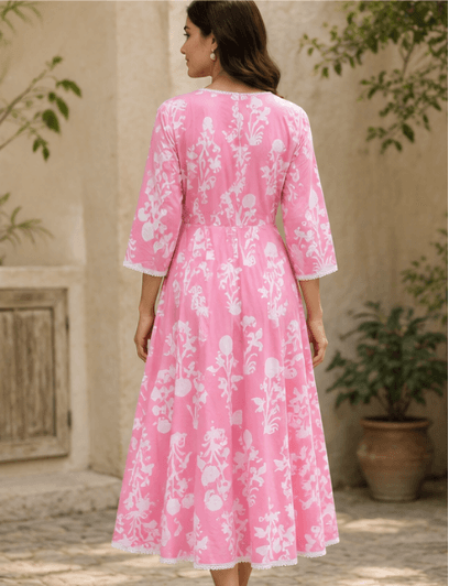 Blush Pink Wrap Dress — view 3