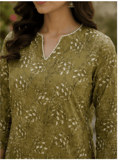 Olive Kurta Set — view 3