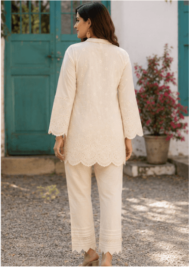 Ivory Cotton Co-ord Set — view 3