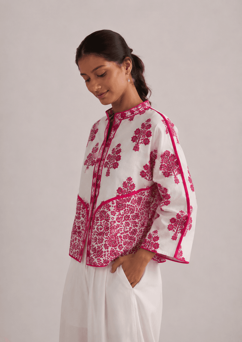Floral Fusion Jacket — Pink