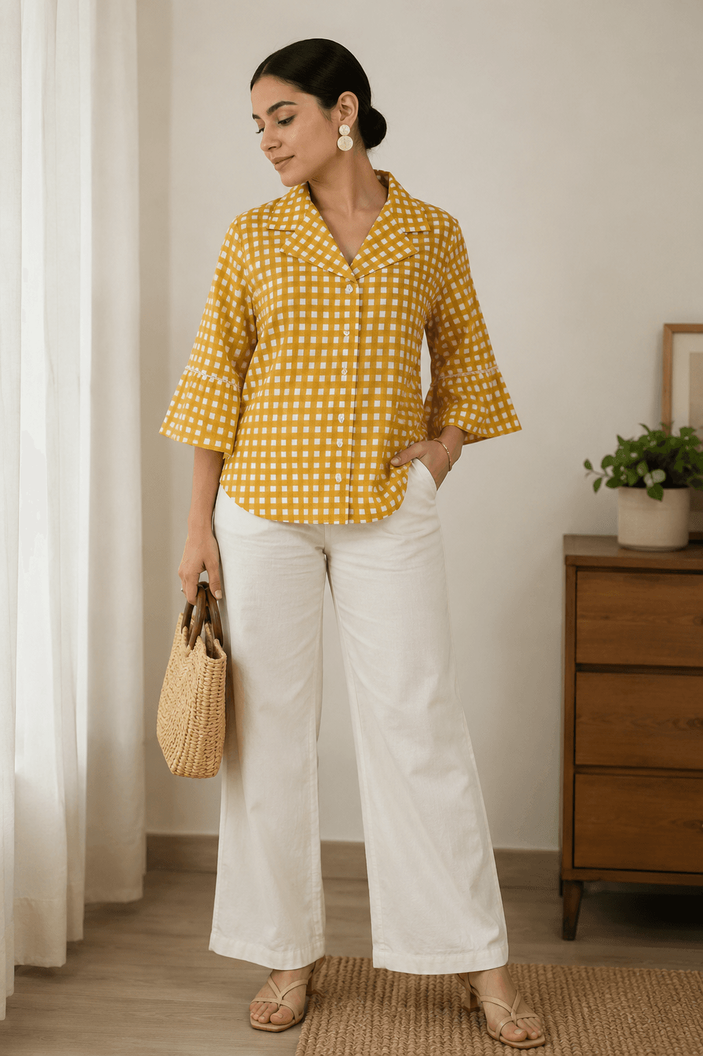 Mustard Checked Shirt