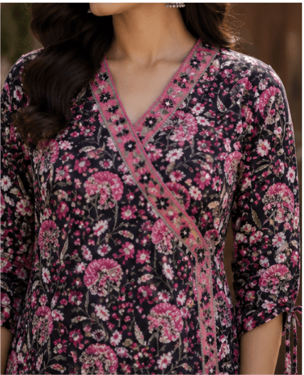 Midnight Blossom Kurta Set — view 4
