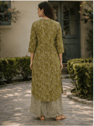 Olive Kurta Set — view 4