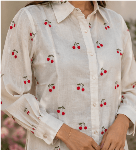 Ivory Cherry Co-ord Set — view 4