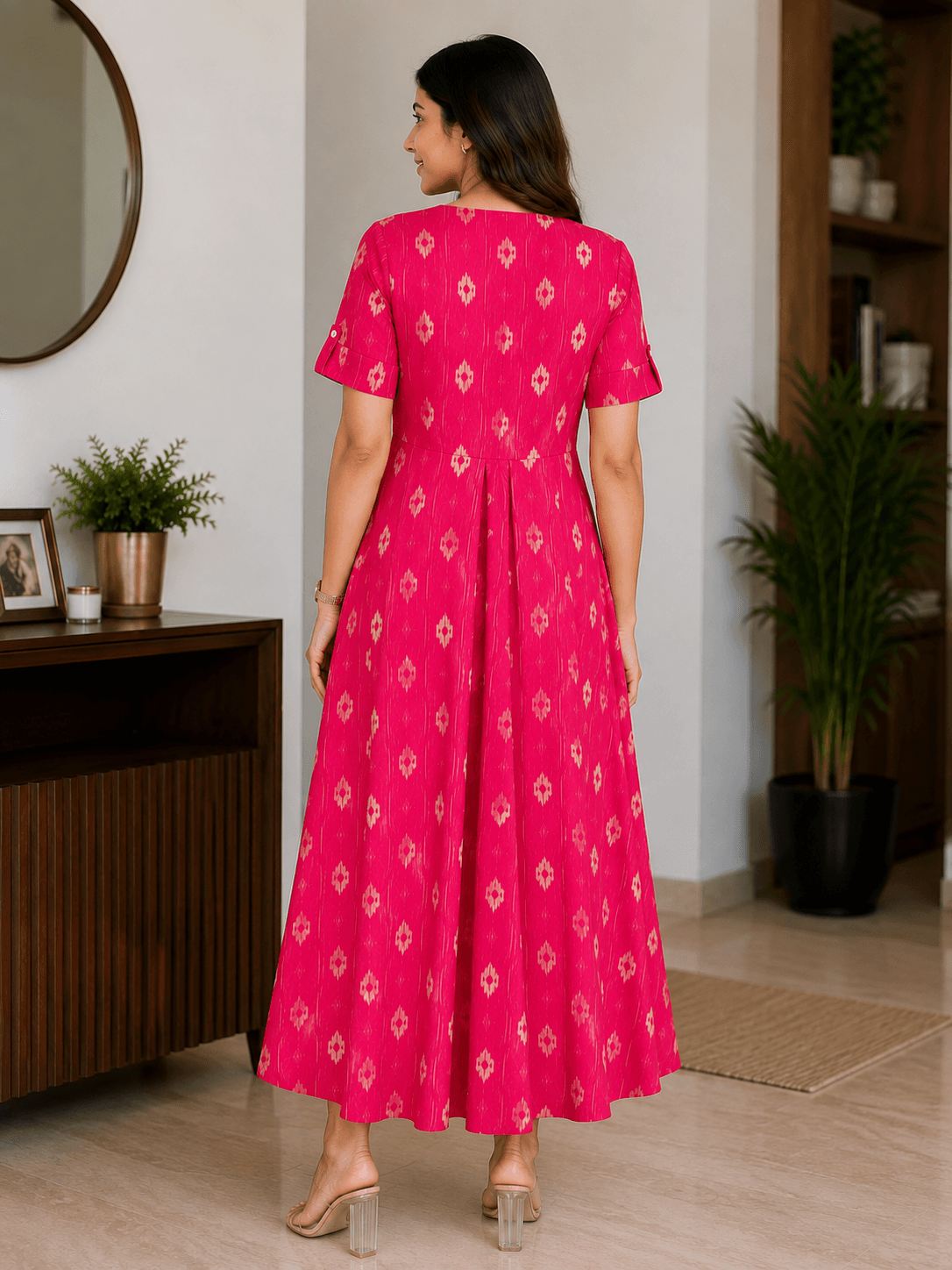 Rosé Radiance Cotton Dress