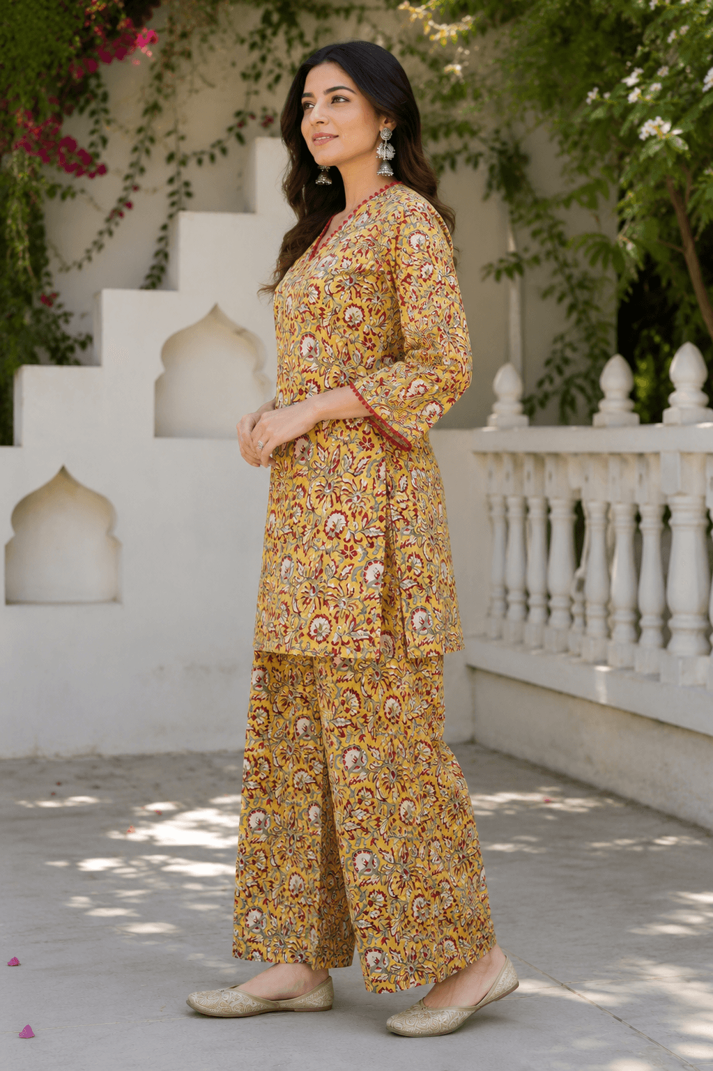 Mustard Printed Co-ord Set