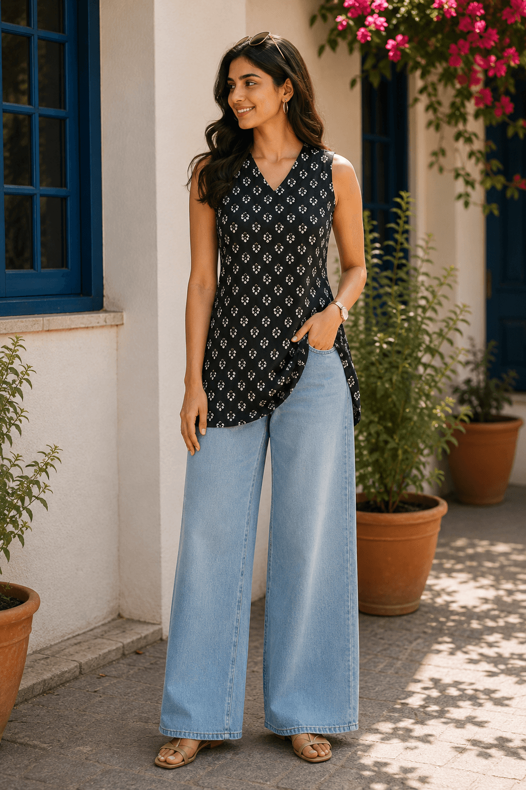 Black Jasmine Sleeveless Top