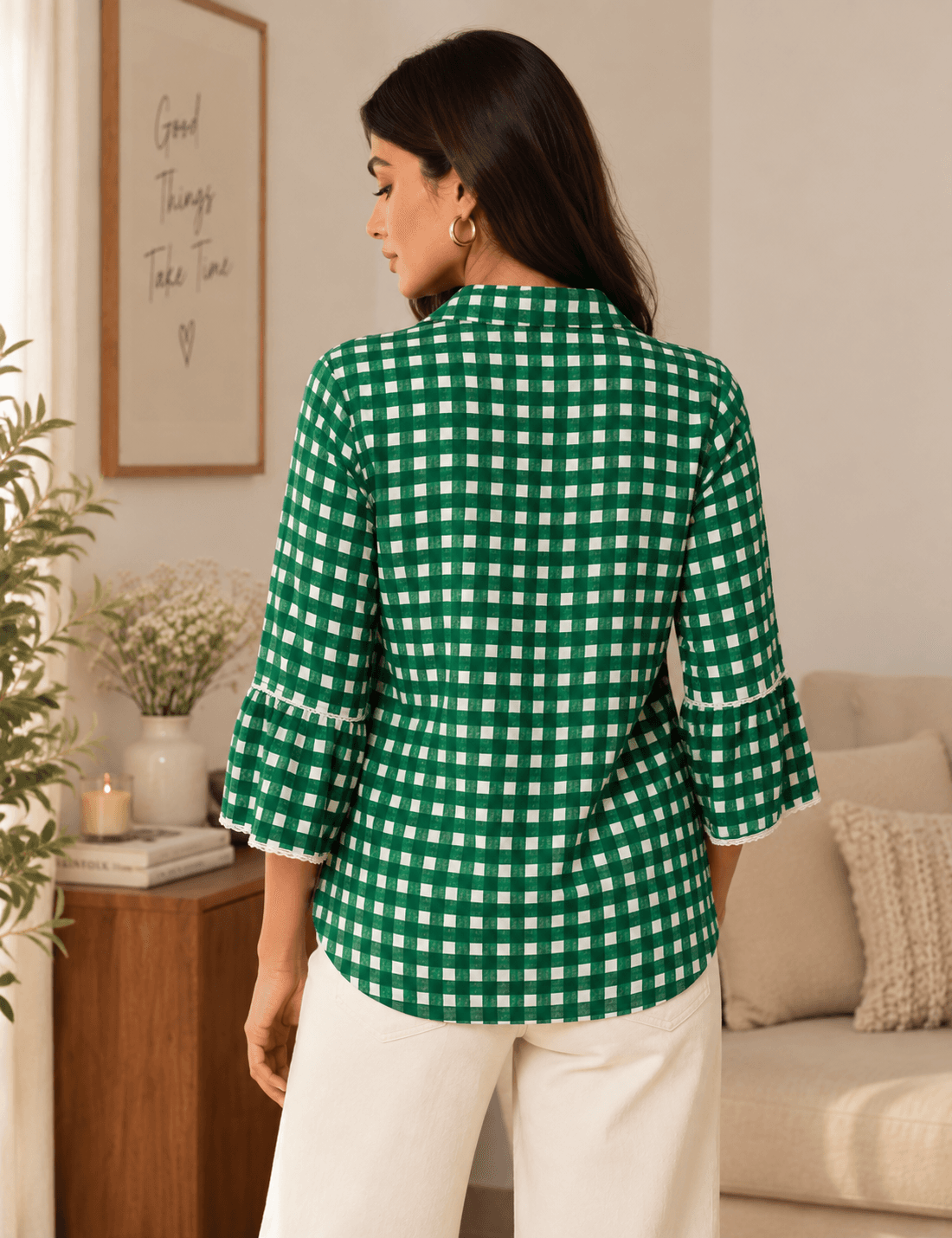 Green Checked Shirt
