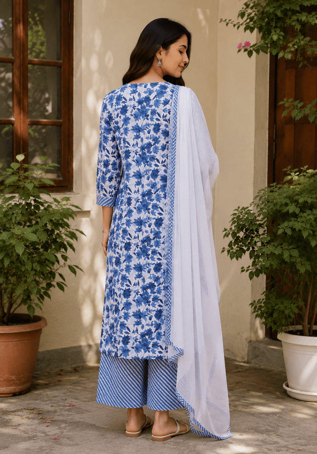 Indigo Meadow Kurta Set
