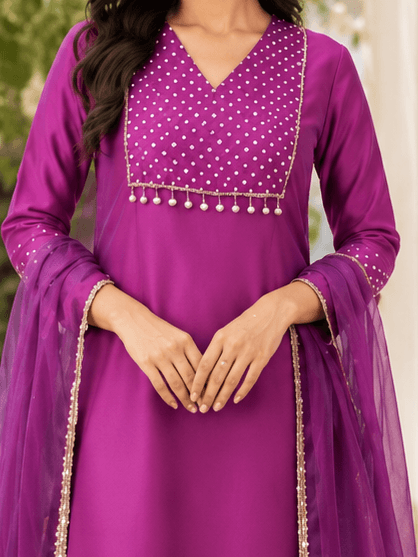 Royal Plum Kurta Set