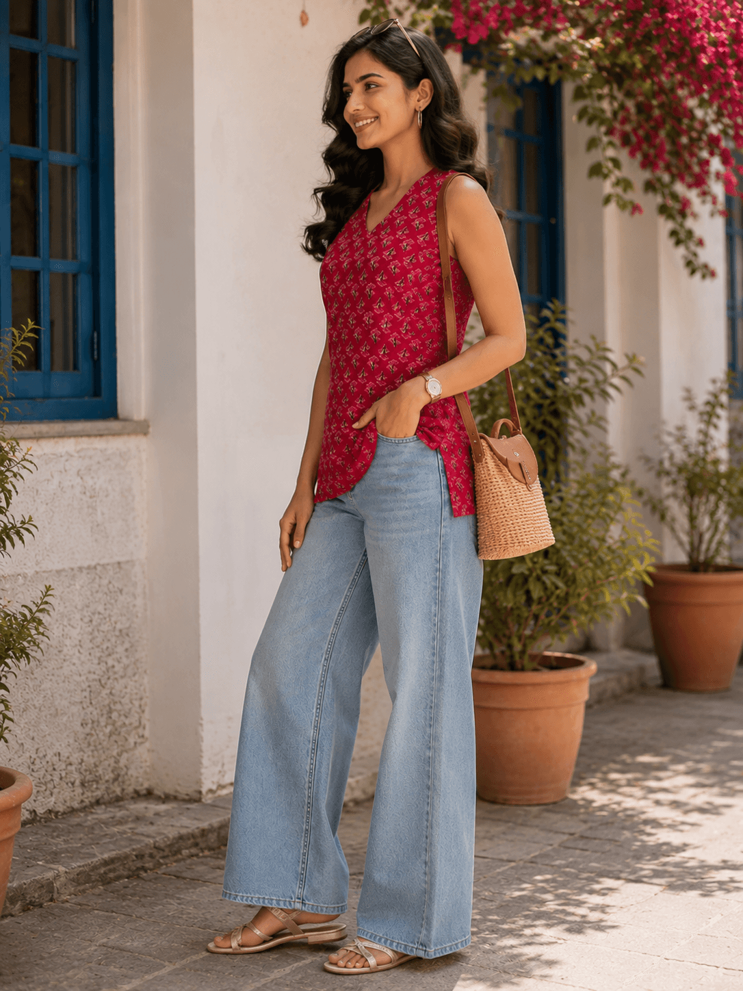 Ruby Bloom Sleeveless Top