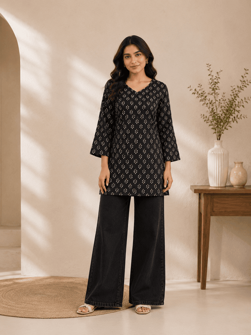 Midnight Muse Short Kurti