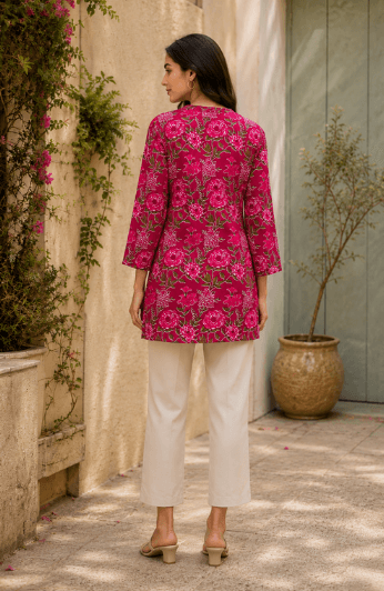 Berry Printed Top