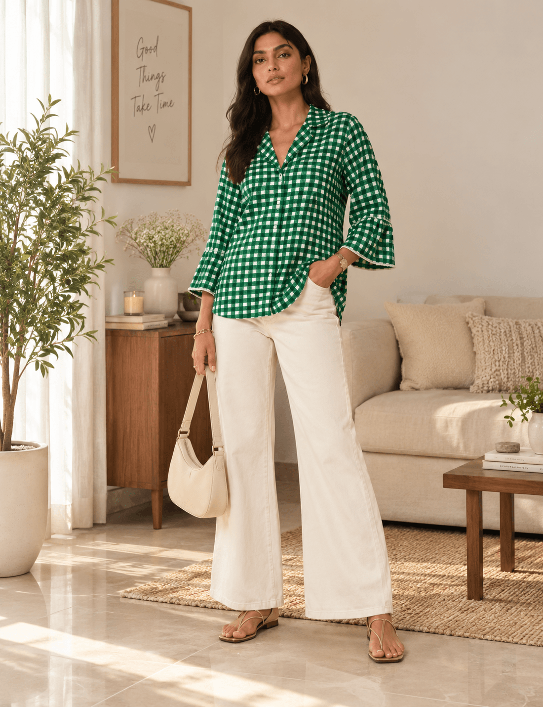 Green Checked Shirt
