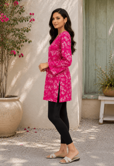Pink Floral Corset Top