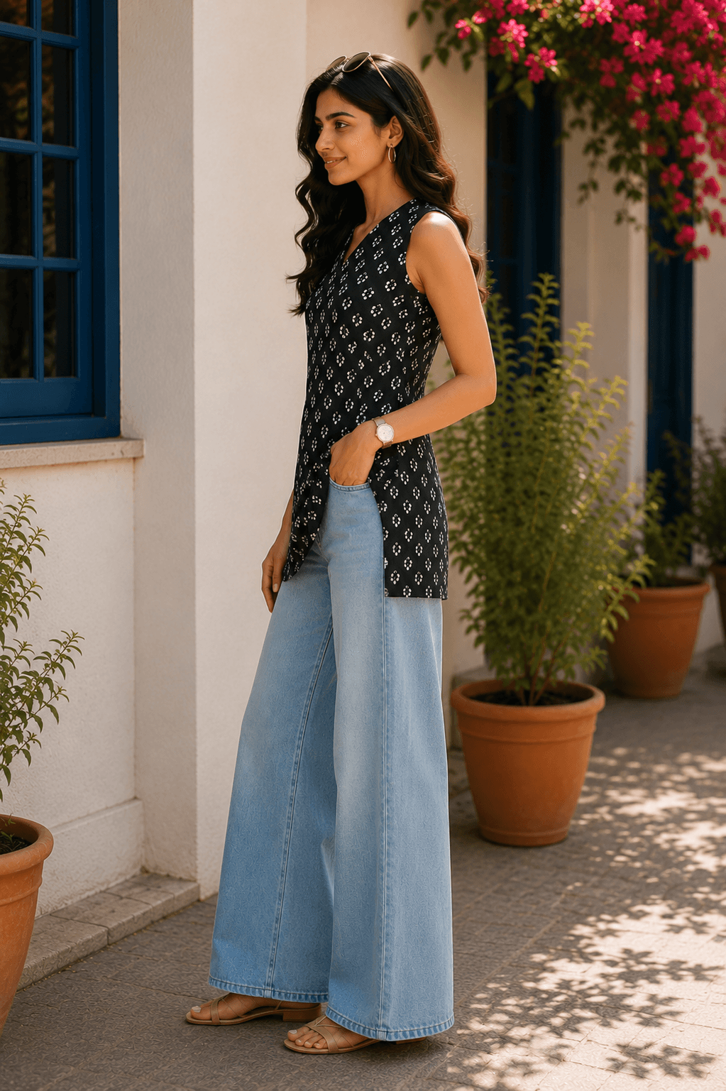 Black Jasmine Sleeveless Top