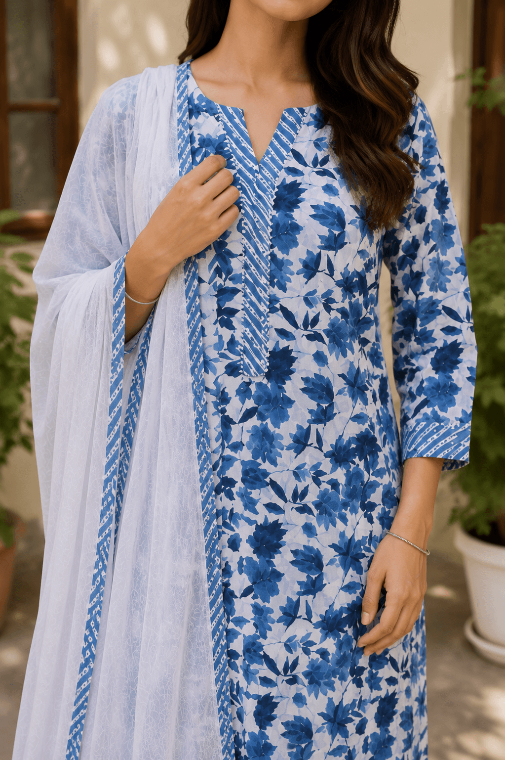 Indigo Meadow Kurta Set