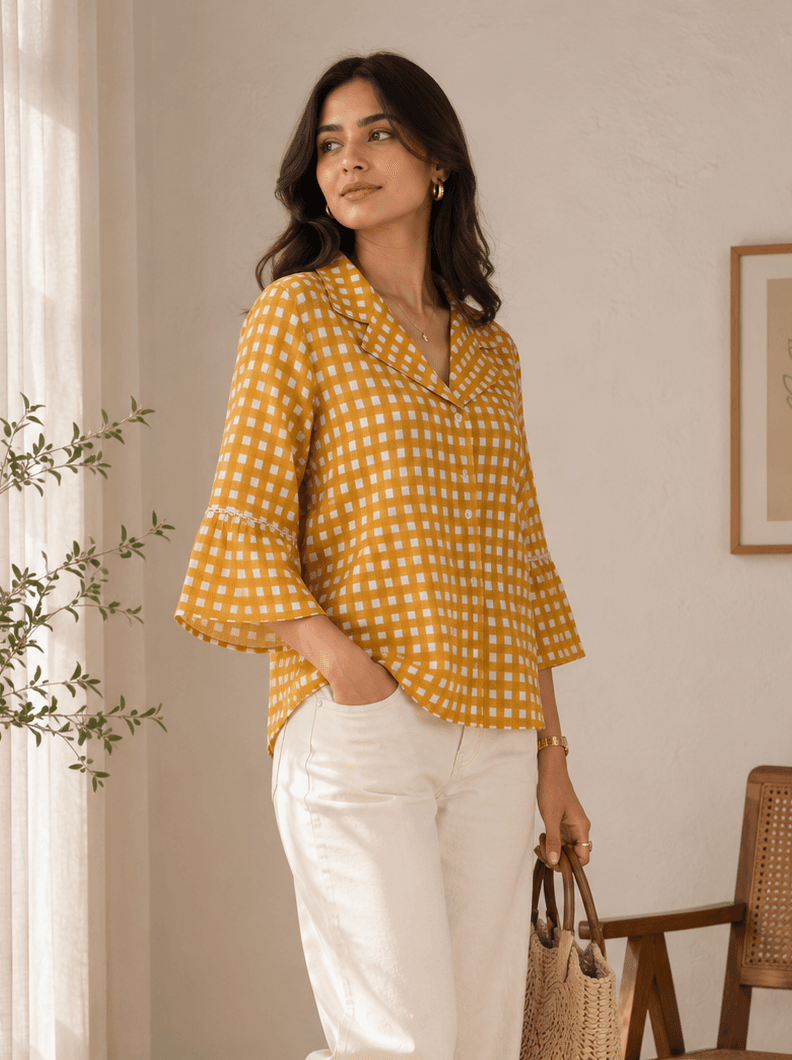 Mustard Checked Shirt