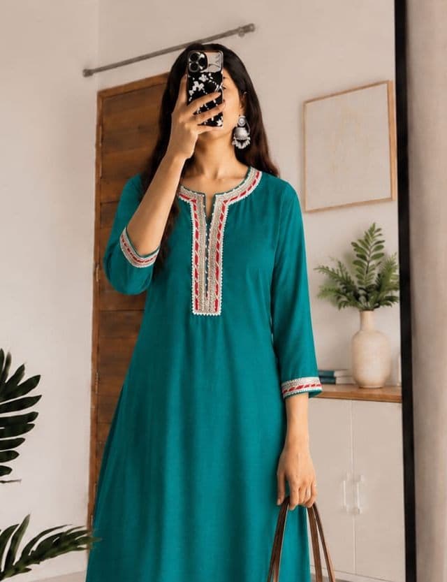 Azure Grace Kurta