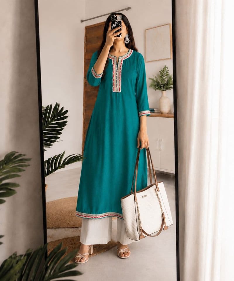 Azure Grace Kurta
