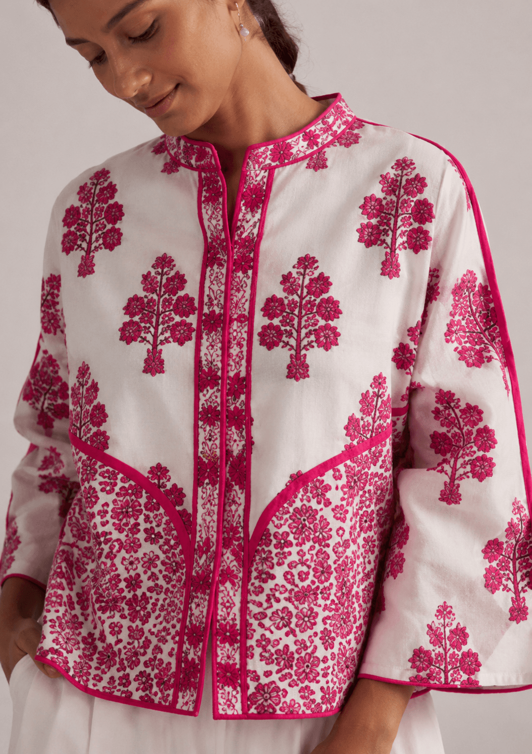 Floral Fusion Jacket — Pink