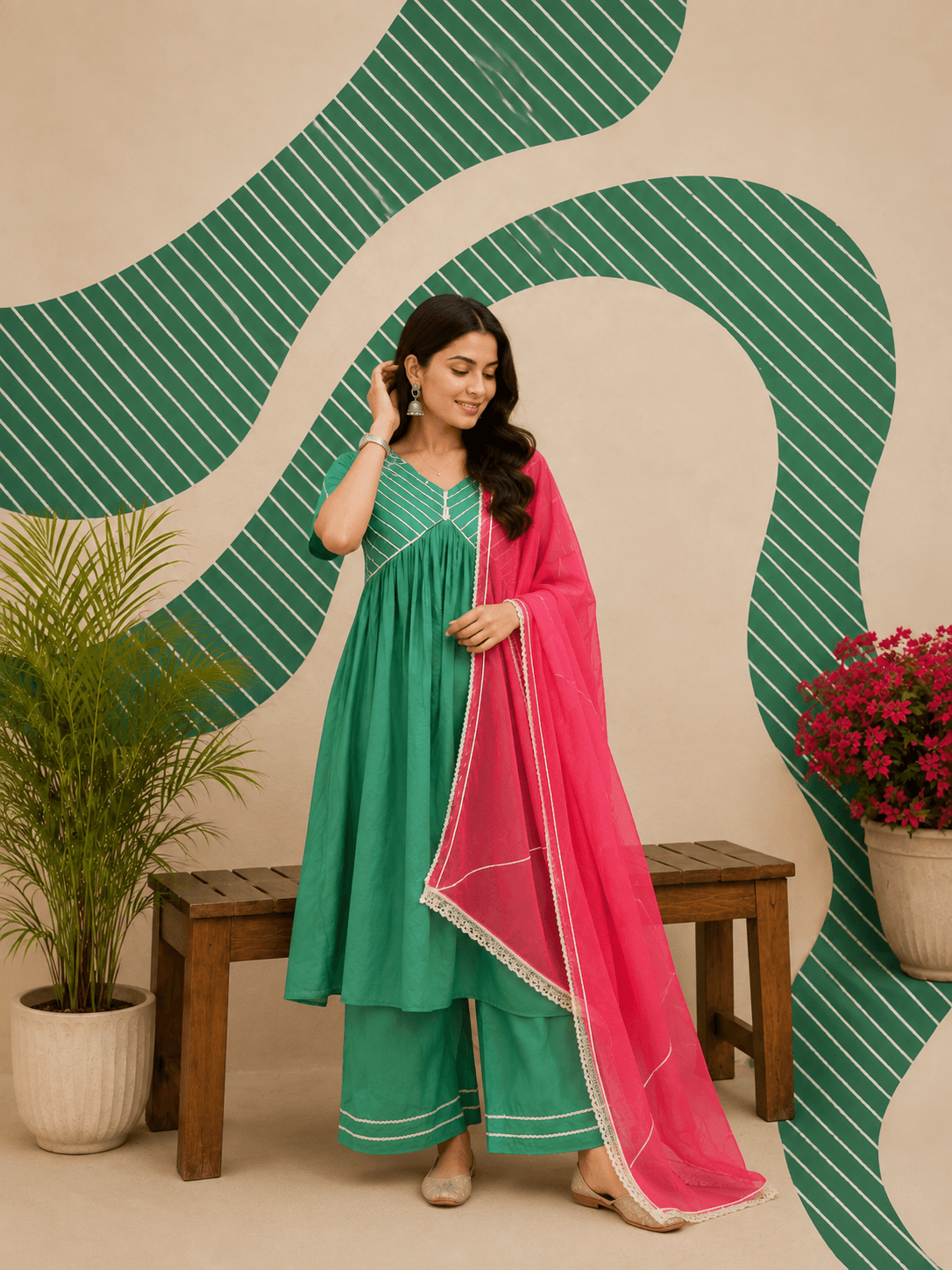 Green and Pink Harmony Set