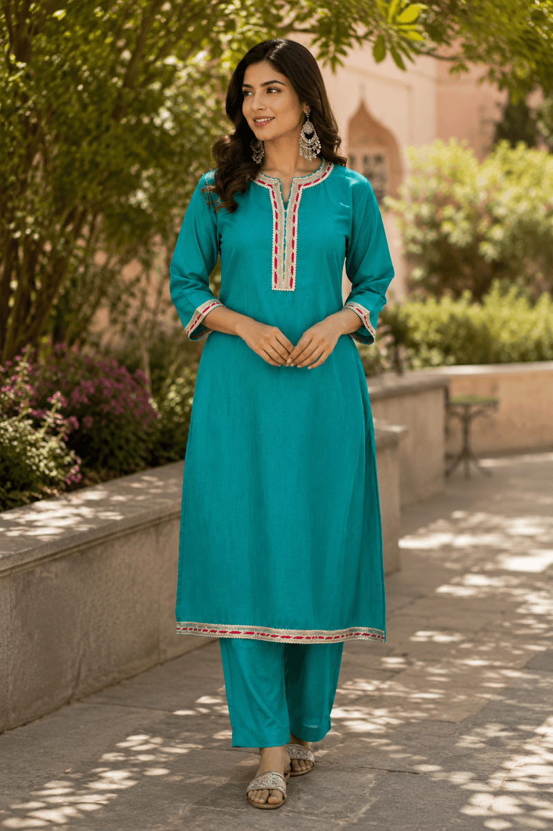 Azure Grace Kurta Set