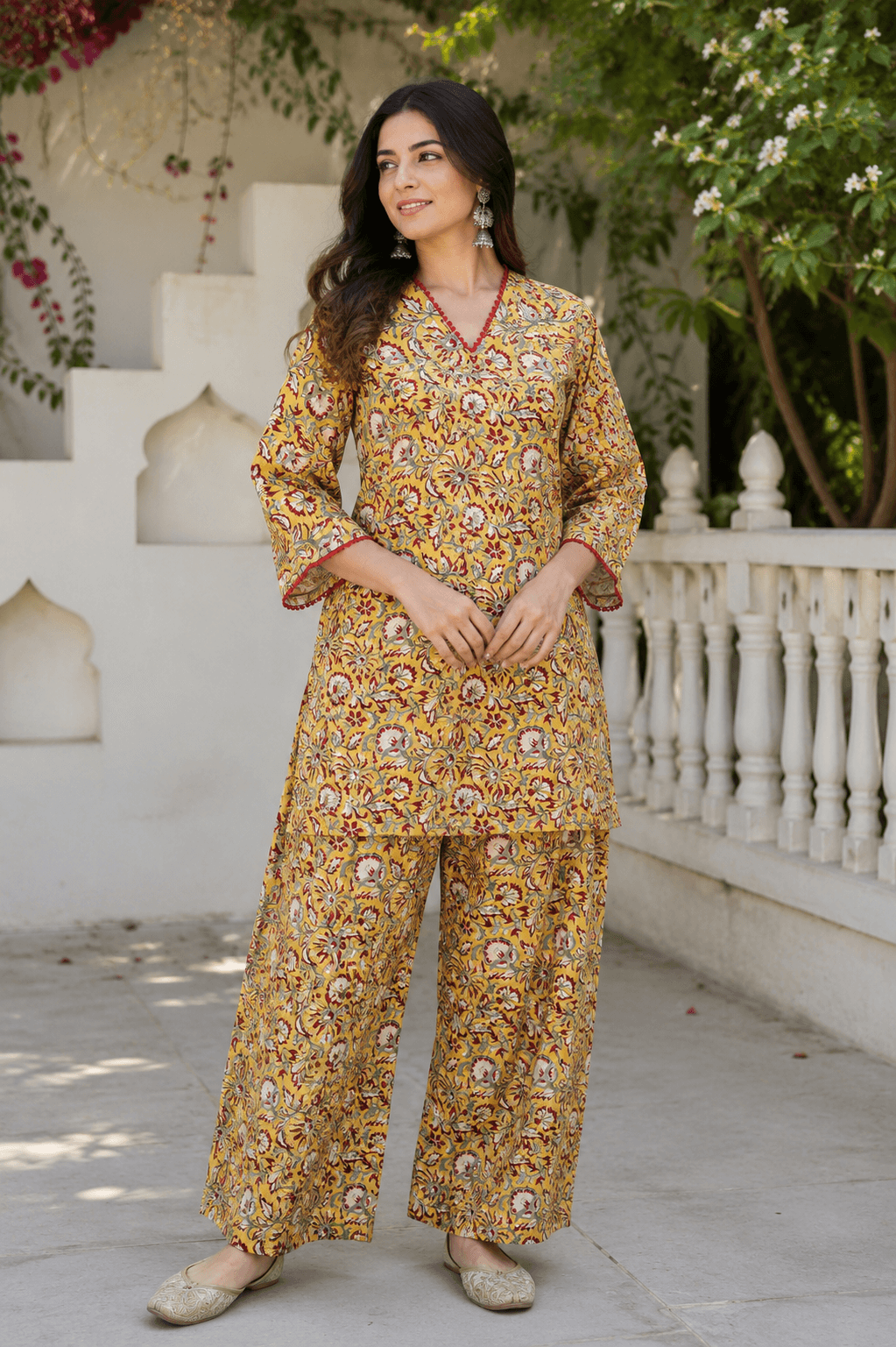 Mustard Printed Co-ord Set